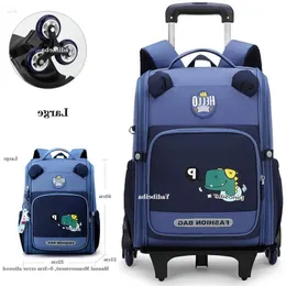 Backpacks Children School Trolley With Waterproof Girls Wheels Boys For Bags Wheeled Einxd