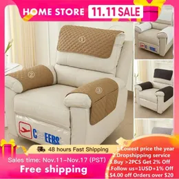 Chair Covers 1 Set Quilted Recliner Slipcover Mat Anti Slip Dogs Pet Kids Sofa Armrest Towel Cover Armchair Furniture Protector Cushion
