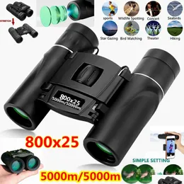 Telescope & Binoculars Binocars 800X25 Hd Powerf 5000M50000M Long Range Folding Mini Bak4 Fmc Optics For Hunting Outdoor Cam Sports 23 Dhnc9