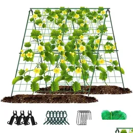 Bird Cages Supports Foldable Cucumber Trellis Garden Set Detachable Climbing Clips For Plants Vine Outdoor Plant Flowers Dr Homefavor Dhqfo