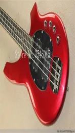 Gerçek POS Yüksek kaliteli aktif pikap satan Musicman Bongo Red 4 String Music Man Electric Bass Guitar7885003