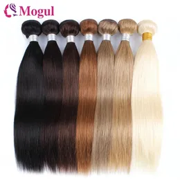 Mogul Hair 1 Pc Straight Bundles Color 8 Ash Blonde 27 Honey Weave Remy Human 240327