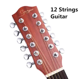 Gitar Gitar Akustik Elektro Gitarlar Steelstring Spruce Dbody Guitarra 12 Strings Folk Pop Cutaway Yüksek Yavşak Kurulum Pikap