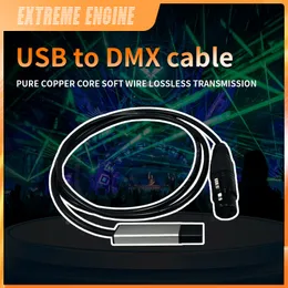 محول واجهة USB إلى DMX LED DMX512 Computer PC Lighting Controller Dimmer LED DMX512 واجهة مع CD لـ DJ Disco