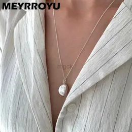 Collane con ciondolo MEYRROYU Semplice pendente irregolare a forma di fagiolo Collane a catena di lusso Nuovi gioielli di moda per le donne Ragazza Regalo di compleanno Festa 240330