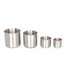 Tumblers 1pc Stainless Steel Beer Mug Coffee Tea Wine Milk Tumbler 150ml/250ml/370ml Portable Travel Office Water Cup Drinkware