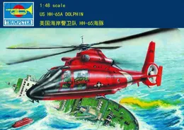 Aircraft Modle Trumpeter 1/48 02801 HH-65A Dolphin Rescue Helicopter Plastic Model Aircraft Kit for Collecting TH05356-2 YQ240401