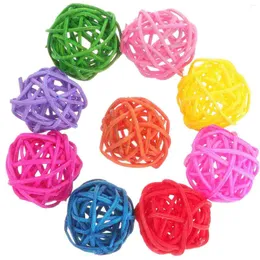 Other Bird Supplies 50 PCS Parrot Chewing Toy Pet DIY Rattan Ball Decor Biting Sepak Takraw Plaything Grass And Vines Funny Cockatiel