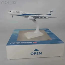 Aircraft Modle 20CM 1 400 Diecast B777 El Al Air Israel Airlines With Base Landing Gearsalloy Aircraft Plane Model Toy For Collection YQ240401