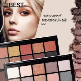 Shadow QIBEST 10 Farben Lidschatten-Palette Profissional Makeup Kit Soft Smoky Nude Shimmer Matte Eyeshadow Beauty pigmentiert