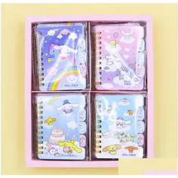 مفتكرات الجملة لطيفة 3 ألوان Kawaii Purple Melody Style Student Notepad Memos Daily Memos Learning Mini for Kids Hight School Dr DH8YY