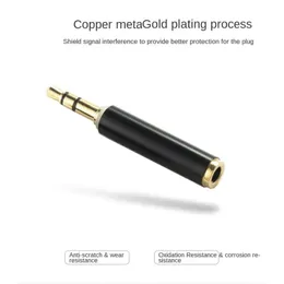 2024 Novas peças de novas ferramentas All Copper 3,5 mm 3 Seção para 4 Seção Adaptador de fone de ouvido móvel 3.5 Male para fêmea Conversão de extensão de áudio para
