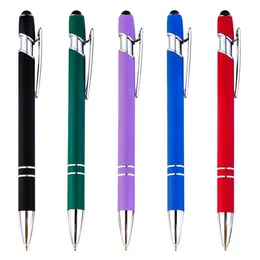 Metal Balpoint Pen 2 i 1 Business Office Writing Ballpoint Pen Portable Pekskärm Stylus Ball Pen Custom Logo