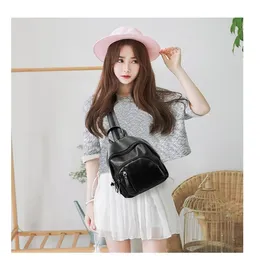 Designer Bag Halloween Lanboli Book Handbags Female Solid Color Bags Backpack Lady Girl PU School For Shoulder New- Leath Epupi