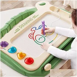 رسم اللوحة لوازم الأطفال كرتون Ding Board Baby Puzzle الكتابة المغناطيسية Toy Iti Montessori للأطفال Y240226 إسقاط تسليم T dhlgi