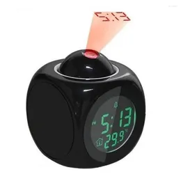 Bordklockor LED Digital Clock Time Projection High Volume Temperatur Display Alarm Room USB Laddare Heminredning Desk Ornament