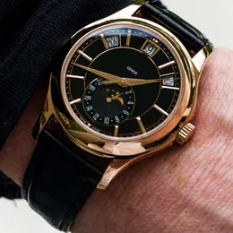 Homens originais relógios Patekphilippe Anual Calendar Designer Watches de alta qualidade Aparação de luxo mecânica automática com Box Montre de Luxe Dhgate Novo