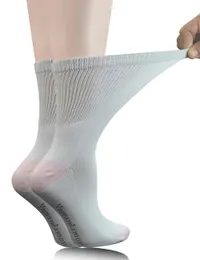 Женские 5 пар несвязывающих хлопковых носков для диабетиков/платочных носков с бесшовным мыском и амортизирующей подошвой240401