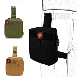 가방 전술 드롭 다리 가방 군용 몰리 파우치 허리 허리 의료 EMT 비상 응급 처치 키트 가방 허벅지 장비를 가진 사냥 도구 가방