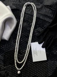 Ожерелья с подвесками, бусины из морских ракушек, длинное жемчужное ожерелье 12 см, женское легкое роскошное многослойное высококачественное свитерное ожерелье