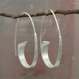 Dangle Earrings 2024 Simple Geometric Long Hook For Women Ladies Ethnic Trendy Personality Antique Metal Spiral Earring Jewelry