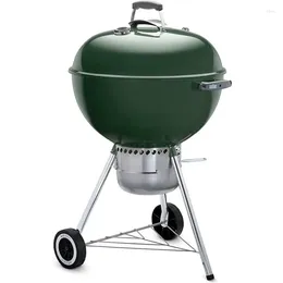 أدوات Weber Original Kettle Premium Charcoal Grill 22 بوصة أخضر