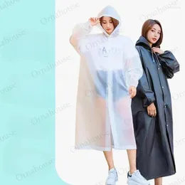 Raincoats Portable Outdoor Travel Raincoat Set med förtjockad EVA Non -engångsutrustning för vuxna för både män och kvinnor