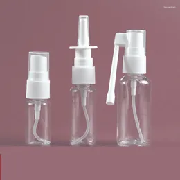 Storage Bottles 1pcs 10ml/20ml/30ml Clear Empty Plastic Nasal Spray Pump Sprayer Mist Nose Refillable Bottling Packaging