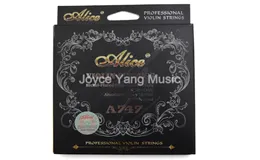 Corde per violino professionali Alice A747, acciaio ad alto tenore di carbonio nichelato, nucleo in nylon, argento, lega di alluminio, prima e quarta corda9557786