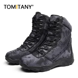 Sapatos sapatos táticos de caminhada Python Boots High Top 2 cores tamanho 4045 Camping escalando pesca de trekking não -lipsando sapatos resistentes