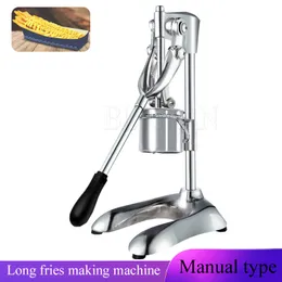 Tryck på långa pommes frites Extruder Manual Commercial 30cm Super Long Large Pries Pries Powder Making Machine Hushållen Röd