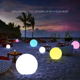 Sand Play Water Fun Illuminated Beach Ball Remote Control LED Light Swimming Pool Toy 13 Färg Bulinerad Boll Uppblåsbar LED -strandboll Party AccessoriesL2403