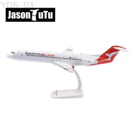 航空機Modle Jason Tutu 32cm Qantas Link FK100 United Arab Emirates Lufthansa Model Model Model Aircraft Plastic Airplane YQ240401