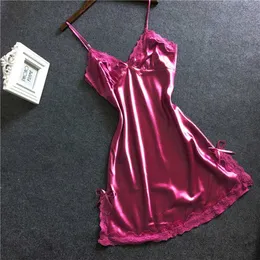 Jled sexy pigiami donne satinate con navigazione sexy bowknot in pizzo babydoll v collo pronie lingerie di grandi dimensioni signore biancheria intimo reggiseno supporto pigiama intimo 2404101