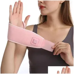 Wrist Support Thin Electric Heating Straps Breathable Protective Usb Sports Soft Skin Friendly Guard Winter Drop Delivery Outdoors Ath Ote0E