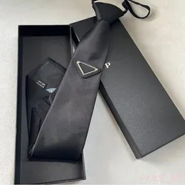 Nuovi modelli per abiti da uomo e donna Eleganti cravatte nere unisex Prad qualità Cravatte con cerniera Camicie da lavoro Accessori Cravatta casual