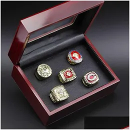 Anelli a fascia 5 Cincinnati Red Man Baseball World Series Championship Ring Set Gioielli con consegna a goccia Dhyzf