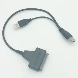 2024 Novo cabo portátil USB2.0 para adaptador SATA Cabos de motorista duro de 2,5 polegadas 3,5 polegadas 7+15 Cabo do adaptador de disco rígido para HDD/SSD Laptop HardFor