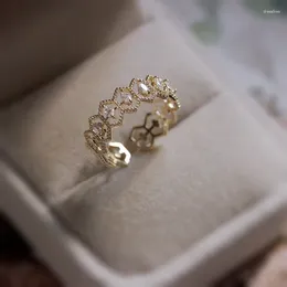 Anelli a grappolo in pizzo francese ritagliato ampia apertura anello per dito indice amanti fascino regalo di gioielli per feste di compleanno per donne regolabile