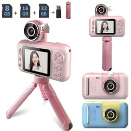 Simpatici bambini Bambini Macchina fotografica Giocattoli educativi Videoregistratore 24 pollici Ips HD Schermo Macchina fotografica per bambini per regalo di compleanno 240319