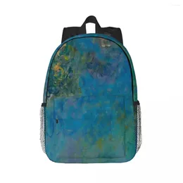 Mochila Wisteria por Claude Monet 1925 Menino Menina Bookbag Moda Crianças Sacos Escolares Viagem Mochila Bolsa de Ombro Grande Capacidade