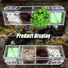 3in1 Transparent Acrylic Aquarium Filter Boxes External Hanging Water Purifier for Fish Tank Box Accessories 240321