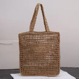 Högkvalitativ lyxkvinnor Straw Shopping väskor Vinväskor damer Summer Fashion Beach Crochet Pouch