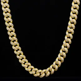 KRKCCO 12mm 24 polegadas 14k Gold Hip Hop Jewelry Chain Wholesale Chain CZ Men Diamond Cuban Link