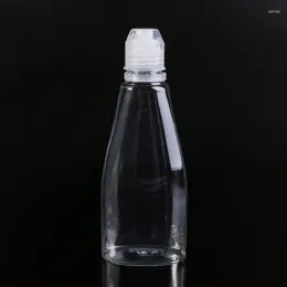 Förvaringsflaskor honung klämbar flaska med skyddande lock 400 g kapacitetsstorlek återanvändbar