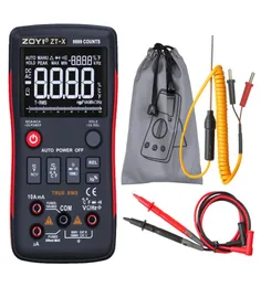 ZTX Digital Multimeter AC DC Voltmeter True RMS NCV Diode Kondensatorresistens Termoelementdata Håll LCD Autorange Multimeters1840889