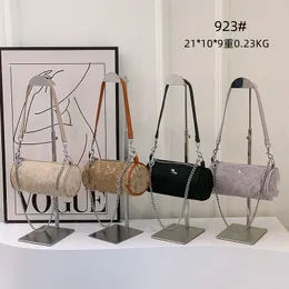 Bolsa de ombro cilíndrica nova retrô estampada pequena cilíndrica fashion mensageiro bolsa de moedas móvel