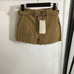 Mode tryckta shorts kjolar kvinnor design sexig en linj kjol broderad bälte kjol klassisk vintage slits kjol