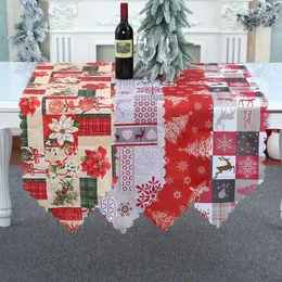 2024 Yaratıcı Yeni Noel Süsleri Calico masa masaüstü dekoratif masa örtüsü Noel süsü 2021 Yeni Yılbaşı Hediyesi Tabii, İşte