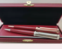 Giftpen lyxpennor högkvalitativa klassiska skrivverktyg konkava gitter silver penna shapepen cap clip valfritt original box6013487